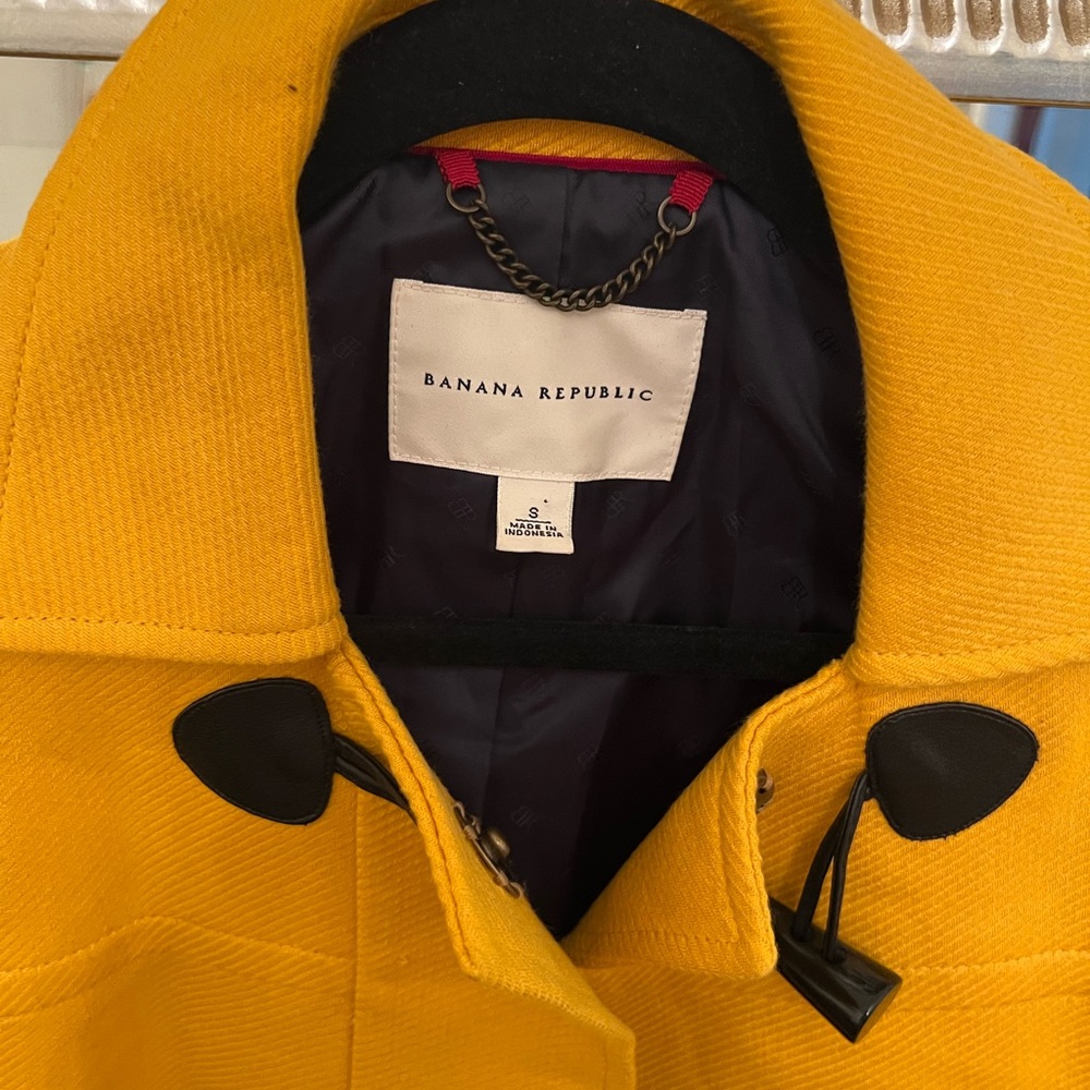 Banana Republic Mustard Jacket with Black Details